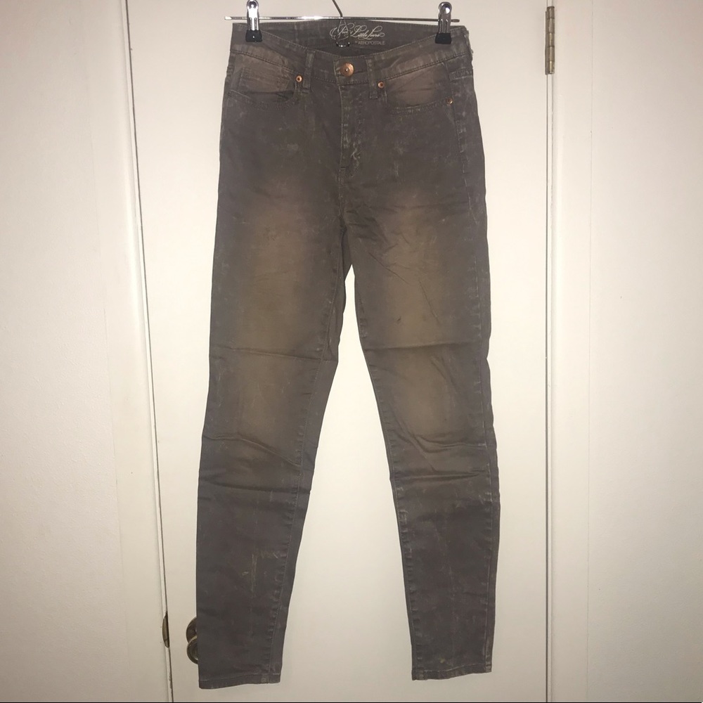 Grey Acid-Washed Jeans